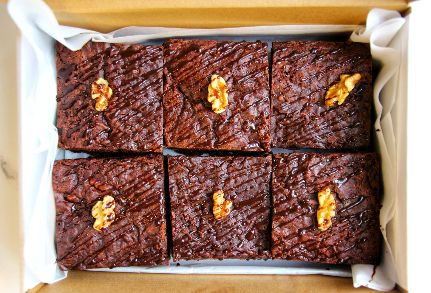 Walnut Brownies, Vegan