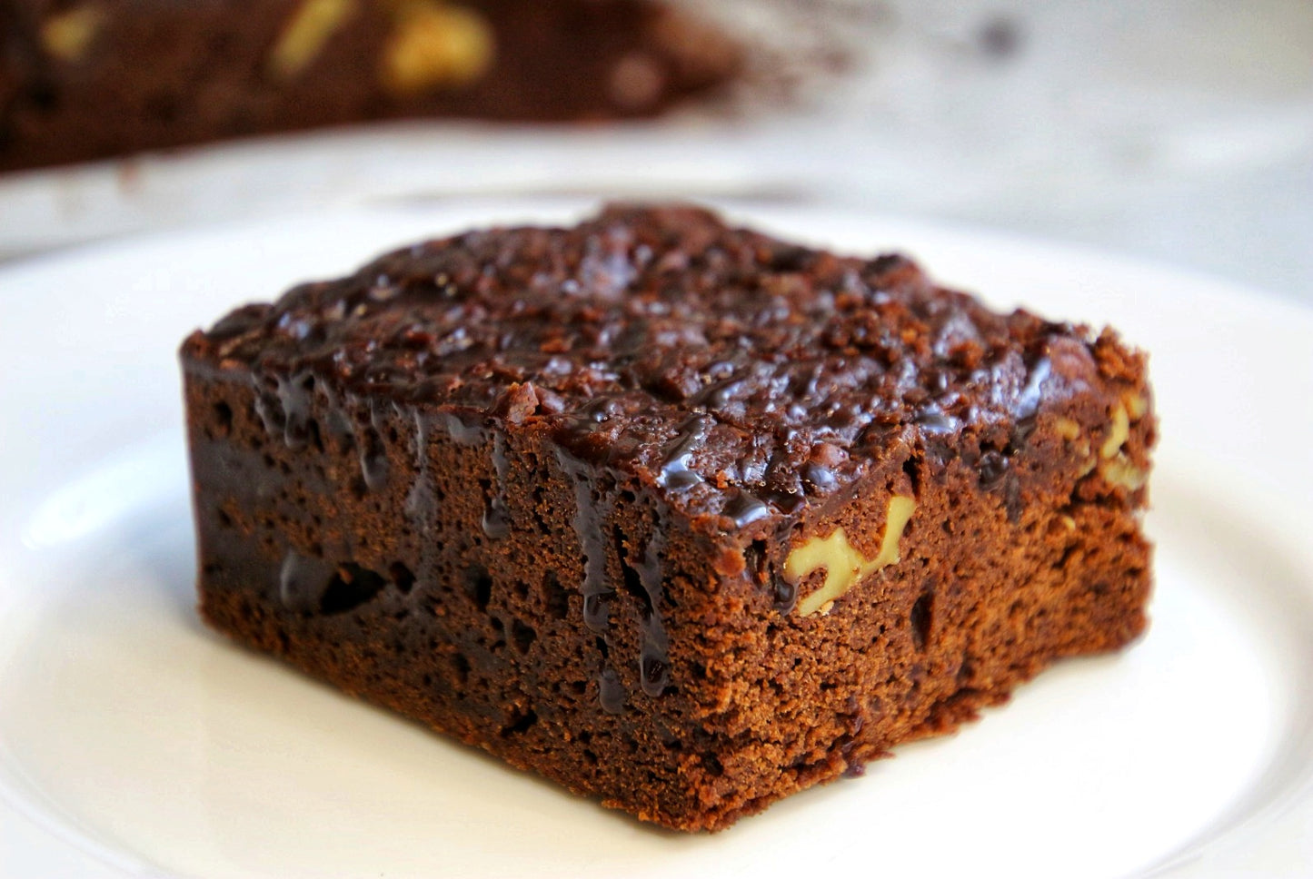 Walnut Brownies, Vegan