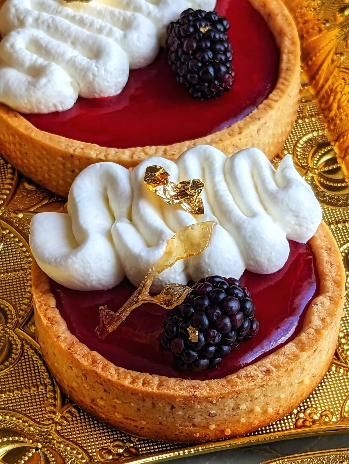 Red Berry Cream Tartlets, Vegan