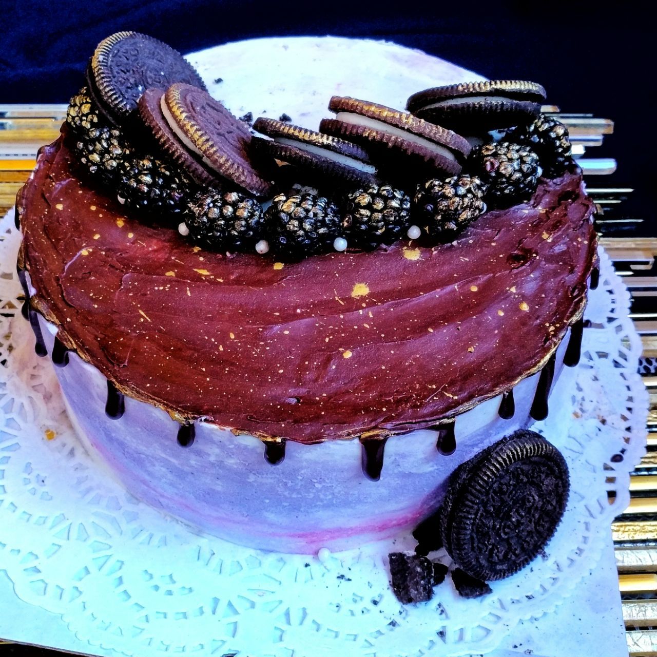 Caramel Berries Cake, Vegan